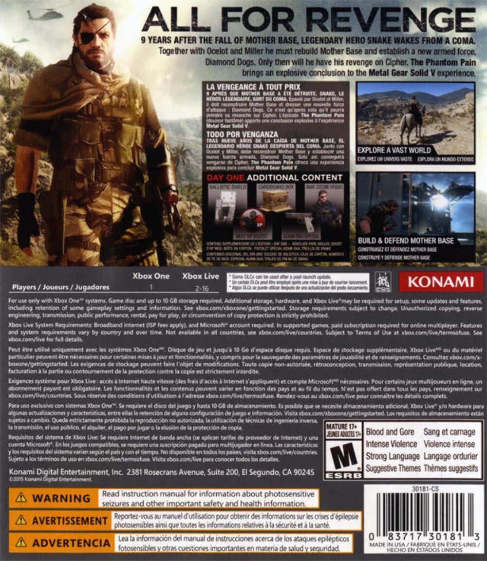 Metal Gear Solid V: The Definitive Experience - Xbox One Standard Edition